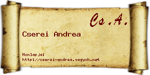 Cserei Andrea névjegykártya